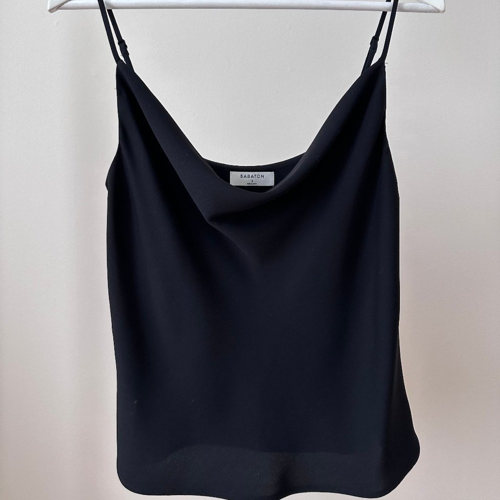 Aritzia Babaton Cowl Neck Tank Black